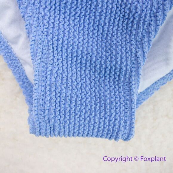 NEW Rhythm wave break beach bikini pant Isla Rib Hi Cut in sky‎ blue, size M - Picture 3 of 16